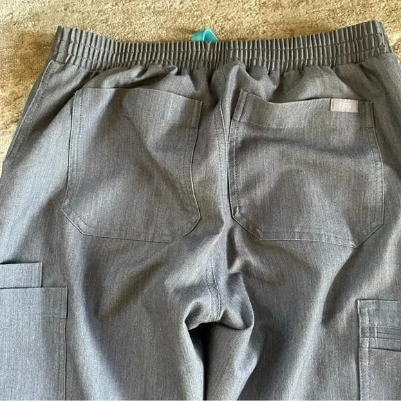 Figs Yola Scrub Pants Slim Leg Gray Turquoise: XS - Picture 11 of 11